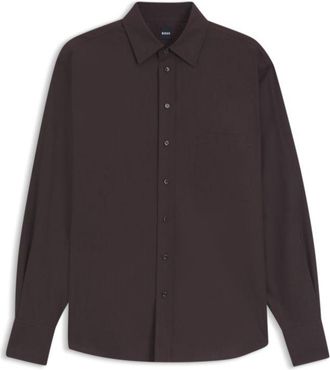 BOSS Oversized-fit blouse in cotton