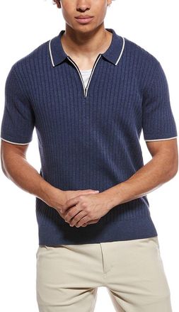 Raffi Drop Needle Polo Sweater