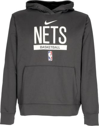Nike Brooklyn Nets Hoodie Tech Fleece Antraciet - Heren - Sportshirts - Grijs - S - Polyester - Fitness