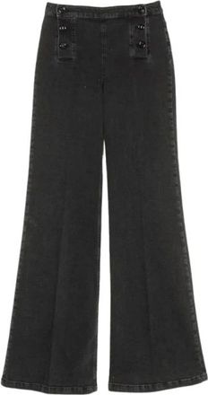 Twinset Dames, Jeans, Zwart, Maat: W27 Katoen