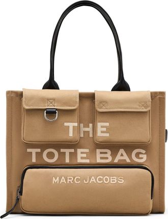 Marc Jacobs The Large Cargo Canvas Tote bag - unisex - Cotton/Calf Leather/Cotton - One Size - Brown