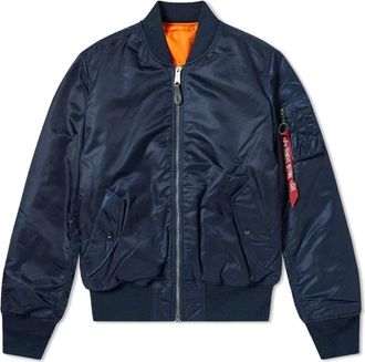 Alpha Industries Bomber Jacket Ma-1 VF 59 07 Replica - Heren - Bomber jackets - Blauw - S - Leer - Jassen
