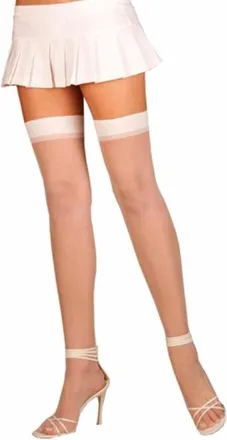 Elegant Moments Sheer Thigh High - One Size - White