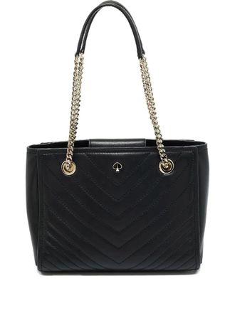 Kate Spade New York Amelia quilted leather tote bag - women - Calf Leather/Calf Leather/Fabric - One Size - Black