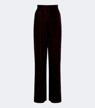 Valentino Pantaloni a gamba larga in velluto