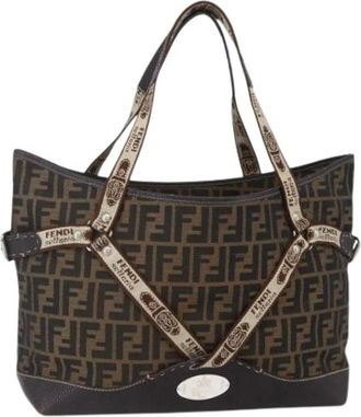 Fendi Pre-owned Tote Bags, female, Multicolor, Size: ONE SIZE Pre-owned Canvas Tote Bag
