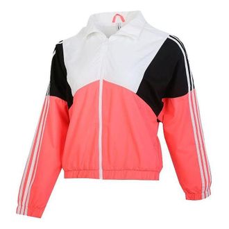 adidas (WMNS) adidas Neo Colorblock Jacket Asia Sizing White Black Red GJ5359