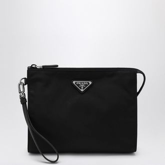 Prada Black pouch in Re-Nylon and Saffiano
