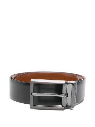 Karl Lagerfeld reversible leather belt - Zwart