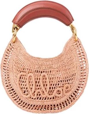 Chlo&eacute; Tassen, Dames, Bruin, ONE Size, Leer, Summer Banana Mini Hobo Bag