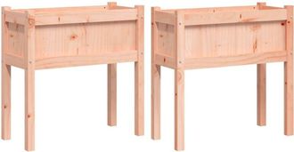 vidaXL Vidaxl - Jardineras con patas 2 uds madera maciza de abeto Douglas