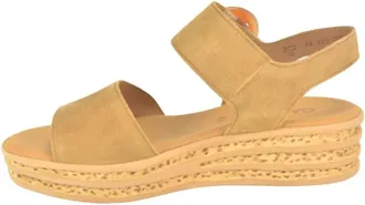 Gabor Schoenen, Dames, Bruin, 37 1/2 EU, Leer, Nubuc Sand.+gesp Kurk Z