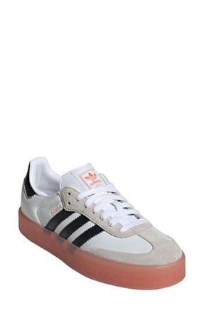 adidas Sambae Sneaker in White/Black/Semi Coral at Nordstrom Rack, Size 7