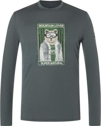 super.natural Bearski L/S Longsleeve f&uuml;r Herren | grau