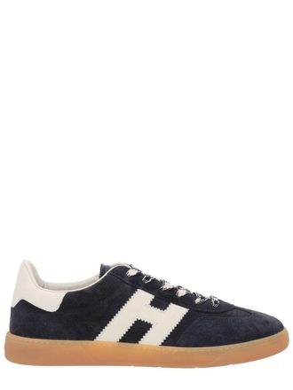 Hogan Navy Suede Leather H Sneakers