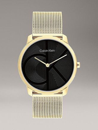 Calvin Klein Reloj con pulsera de malla y logo monograma