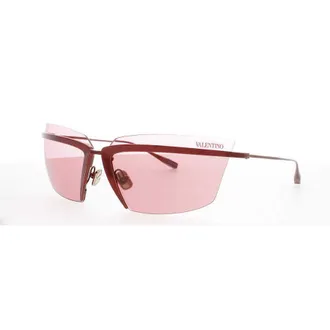 Valentino Ladies Black Rectangular Sunglasses VLUREVLS130B