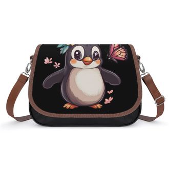 Generic Penguins Butterfly Crossbody Bags for Women Shoulder Messenger Bag Purse Handbags