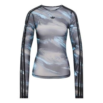 adidas (WMNS) adidas Graphic Mesh T-Shirt Asia SIzing Olive Strata Aurora Coffee Crystal Sky LE8315