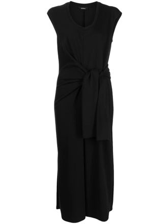 GOEN.J twist-detail midi dress - Black
