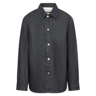 Jil Sander Casual Shirts, male, Gray, M, Classic Cotton Shirt for Men