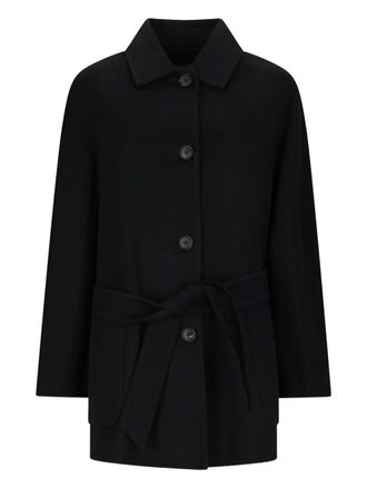 Max Mara Lembi belted buttoned coat - women - Wool - 36 - Black