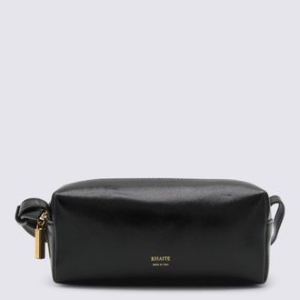 Khaite Black Leather Crossbody Bag