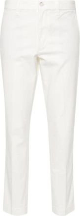 Polo Ralph Lauren Casual Witte Katoenen Trainingsbroeken - Dames - Slim Fit Broeken - Wit - 2XL - Katoen - Broeken