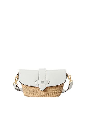 Lauren Ralph Lauren Lynden-shoulder bag-small-wvn straw/ntrl smth