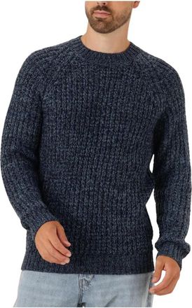 Anerkjendt Aksune Structure Knit - Heren - Ronde hals truien - Blauw - 2XL - Truien & Vesten