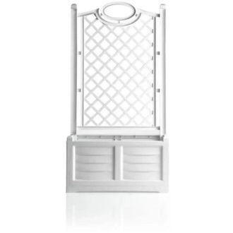 Bama Jardinera Pvc Rectangular separe Color Blanco