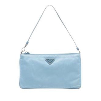 Prada Pre-owned Shoulder Bags, female, Blue, Size: ONE SIZE Pre-owned Vintage Nylon Shoulder Bag