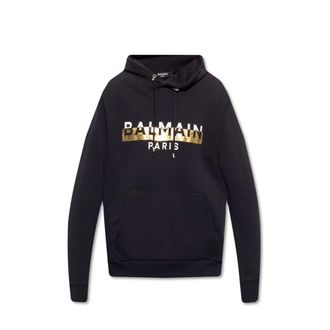 Balmain Black Cotton Mens Sweatshirt