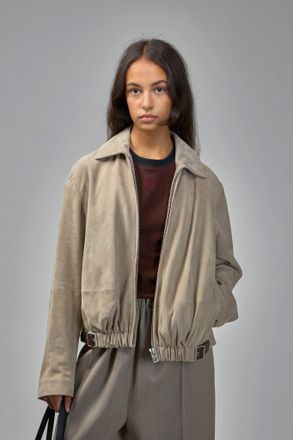 Loewe Belted Jacket in Suede Goatskin