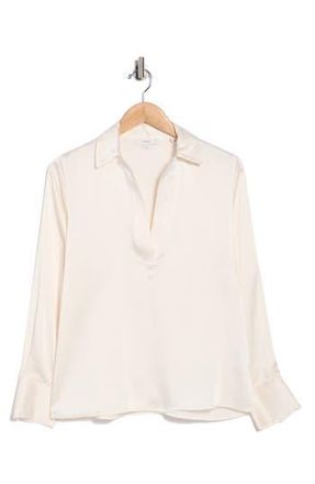Vince Long Sleeve Satin Top in Chiffon at Nordstrom Rack, Size X-Small
