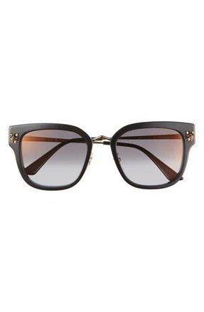 Cartier 55mm Gradient Round Sunglasses in Black at Nordstrom