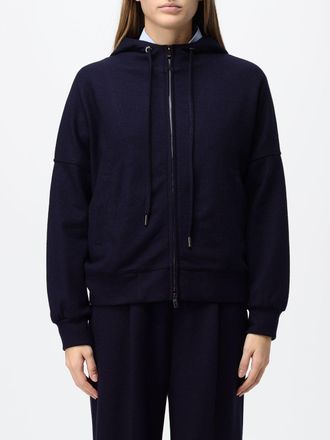 Circolo 1901 Felpa in maglia di lana con cappuccio e chiusura a zip