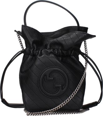 Gucci Damens Blondie Lederhandtaschen Schwarz