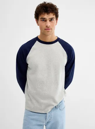 Le 31 Mens Two-tone raglan T-shirt Comfort fit