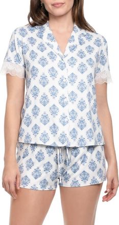 In Bloom by Jonquil Sevilla Brushed Knit Short Pajamas in Ivory at Nordstrom, Size X-Small