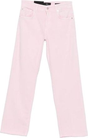 7 For All Mankind Calie Straight Ankle Colored Left Hand Rose With Raw