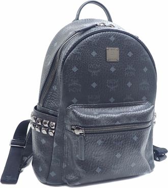 MCM Mcm Black Canvas Backpack (Pre-Owned)