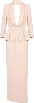 Elisabetta Franchi Kleedjes, Dames, Roze, M, Satijn, Avondjurk