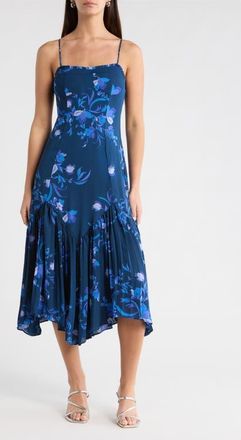 Sugarlips Niva Floral Midi Sundress in Navy-Blues at Nordstrom, Size X-Large