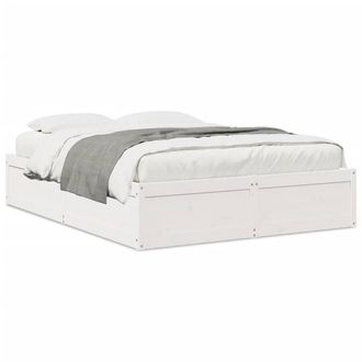 Berkfield Home Bed Frame without Mattress White 140x190 cm Solid Wood Pine