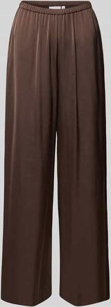 Comma Wide Fit Stoffhose mit Viskose-Anteil in Dunkelbraun, Gr&ouml;&szlig;e 36/32