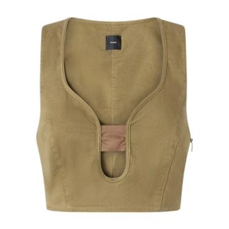 Pinko Pinko, Dames, Tops, Groen, Maat: M Katoen