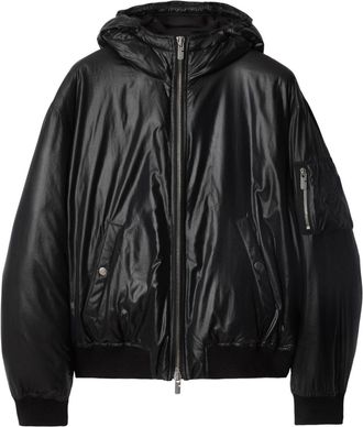 Burberry hooded bomber jacket - Black