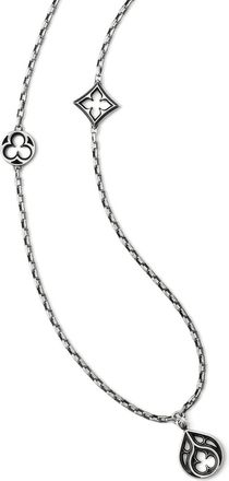 Brighton Womens Lorenza Trio Long Necklace In Silver