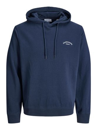 Jack & Jones Kapuzensweatshirt JACK & JONES JJCOLLEGE LOGO SWEAT HOOD, Herren, Gr. XL, navy blazer, Sweatware, Obermaterial: 80% Baumwolle, 20% Polyester, unifarbe